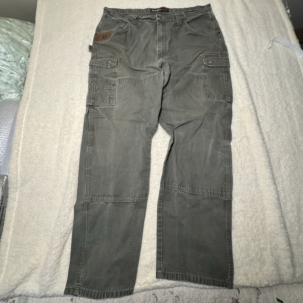Wrangler RIGGS Workwear Double Knee Rip Stop Work Pants 40x34 Utility Carpenter